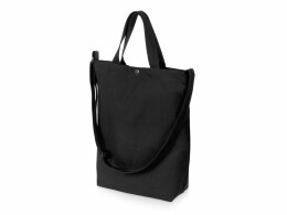 Разное Сумка Helfer из хлопка на кнопке с регулирующейся лямкой, черный (P)