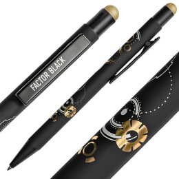 B1 Ручка шариковая FACTOR BLACK со стилусом