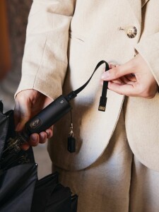 Разное Зонт складной City Guardian, электрический, черный