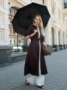 Molti Складной зонт Dome Double с двойным куполом, черный