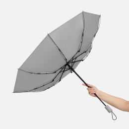 Hard Work Зонт складной Hard Work с проявляющимся рисунком, серый
