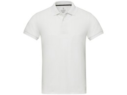 Elevate Emerald поло унисекс с коротким рукавом из переработанных материалов Aware™. - Белый