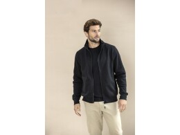 Elevate Galena унисекс-свитер с полноразмерной молнией из переработанных материалов Aware™ - Белый