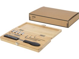 Stac Набор инструментов Rivet из 19 предметов из бамбука/переработанной пластмассы - Натуральный