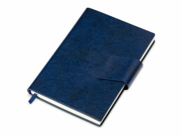 Lettertone Бизнес блокнот А5 "Monoi" с клапаном, твердая обложка, 128 листов, темно-синий