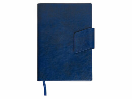 Lettertone Бизнес блокнот А5 "Monoi" с клапаном, твердая обложка, 128 листов, темно-синий