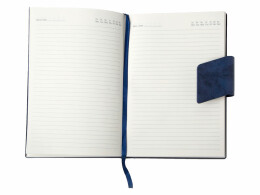 Lettertone Бизнес блокнот А5 "Monoi" с клапаном, твердая обложка, 128 листов, темно-синий