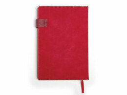 Lettertone Бизнес блокнот А5 "Freya" с клапаном и карманом для визиток, твердая обложка, 128 листов, красный и бор