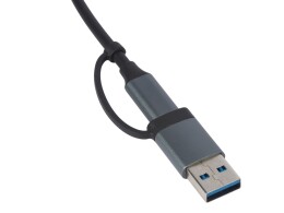 Evolt USB-хаб «Link» с коннектором 2-в-1 USB-C и USB-A, 2.0/3.0, серый