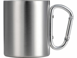 Разное Стальная кружка Elbrus с двойными стенками и ручкой-карабином, 300 мл (глянц), серебристый (P)