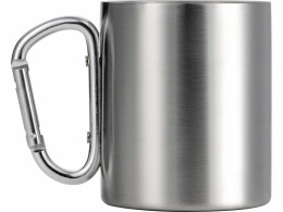 Разное Стальная кружка Elbrus с двойными стенками и ручкой-карабином, 300 мл (глянц), серебристый (P)