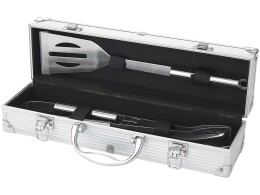 Разное Набор для барбекю в кейсе: лопатка, щипцы, вилка "Salvy" (P)