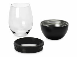 ASOBU Тумблер для вина WINE KUZIE, черный (P)