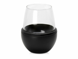 ASOBU Тумблер для вина WINE KUZIE, черный (P)