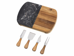 Eat&Bite Select Набор для сыра в подарочной коробке из акации и мрамора "Date" (P)