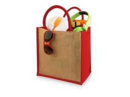 Разное Сумка подарочная "Hindy", натуральный/красный