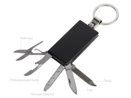 Разное Мультитул-брелок 5-в-1 «Badge», черный