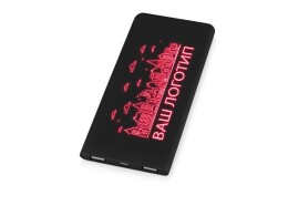 Разное Портативное зарядное устройство с красной подсветкой логотипа «Faros», soft-touch, 4000 mAh