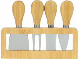 Разное Набор для сыра из бамбука со съемной подставкой «Camembert»