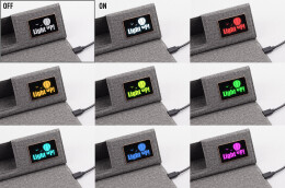 mid-oceangift Настольная складная подставка "Cool Mat" с беспроводным (15W) ЗУ, сенсорной подсветкой логотипа, функцией MagSafe и ковриком для мыши