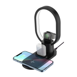 mid-oceangift Настольная беспроводная (15W) зарядная станция "Starship" с лампой