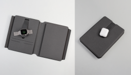 POWERFOLIO Папка А5 с беспроводным (10W) зарядным устройством 5000 mAh, с MagSafe и блокнотом