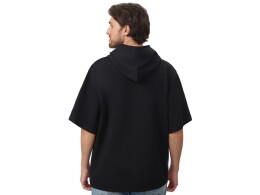 US Basic Худи оверсайз с коротким рукавом «Warsaw» унисекс, черный