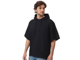 US Basic Худи оверсайз с коротким рукавом «Warsaw» унисекс, черный
