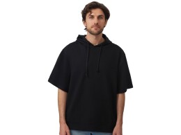 US Basic Худи оверсайз с коротким рукавом «Warsaw» унисекс, черный