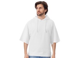 US Basic Худи оверсайз с коротким рукавом «Warsaw» унисекс, белый