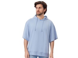 US Basic Худи оверсайз с коротким рукавом «Warsaw» унисекс, небесно-голубой