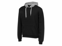 US Basic Толстовка с капюшоном "Amsterdam" мужская, черный/серый меланж