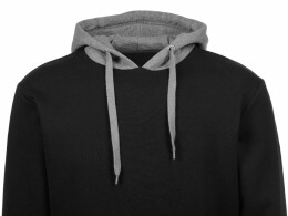 US Basic Толстовка с капюшоном "Amsterdam" мужская, черный/серый меланж