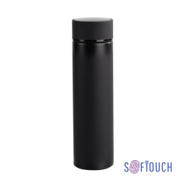SOFTOUCH Термос "Бостон next" 500 мл с индикацией температуры, soft touch, сменная батарейка черный