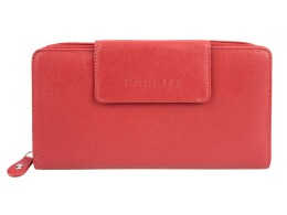 bugatti Кошелёк BUGATTI Vertice, красный, натуральная воловья кожа, 19,2х3х10,5 см