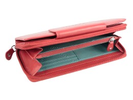 bugatti Кошелёк BUGATTI Vertice, красный, натуральная воловья кожа, 19,2х3х10,5 см