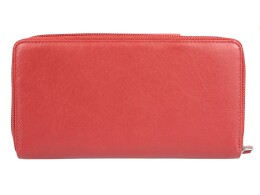 bugatti Кошелёк BUGATTI Vertice, красный, натуральная воловья кожа, 19,2х3х10,5 см