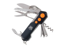 Stinger Нож перочинный Stinger, 96 мм, 15 функций, материал рукояти: алюминий, PP (черный/оранжевый)