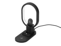 Evolt Беспроводная зарядная станция 4-в-1 "Portal" c лампой, 15 Вт, черный