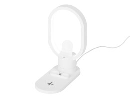 Evolt Беспроводная зарядная станция 4-в-1 "Portal" c лампой, 15 Вт, белый