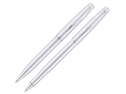 Pierre Cardin Набор Pierre Cardin PEN&PEN: ручка шариковая + роллер. Цвет - стальной. Упаковка Е.