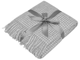 Разное Акриловый плед Harp 130x180 см, белый/холодный серый