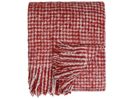 Разное Акриловый плед Harp 130x180 см, белый/бордо