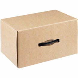 сделано в России Коробка Matter High Light, крафт с черной ручкой