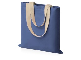 Разное Сумка для шопинга Steady из хлопка с парусиновыми ручками, 260 г/м2, голубой