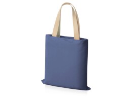 Разное Сумка для шопинга Steady из хлопка с парусиновыми ручками, 260 г/м2, голубой
