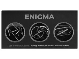 Разное Набор из 3 металлических головоломок в мешочках «Enigma»
