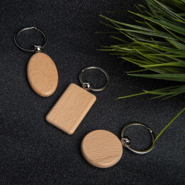 Happy gifts Брелок TIMBER OVAL; 5,2 x 3,2 см; дерево