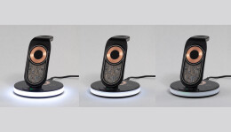 mid-oceangift Беспроводная (15W) зарядная станция "Tron" с прозрачным корпусом и подсветкой