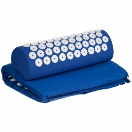 Разное Массажный акупунктурный коврик с валиком Iglu, синий с белым